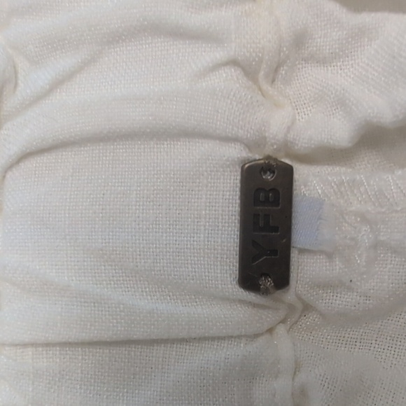 Young, Fabulous & Broke Sailor Tencel Cotton Wide Leg Crop Pants White Size - Picture 10 of 10